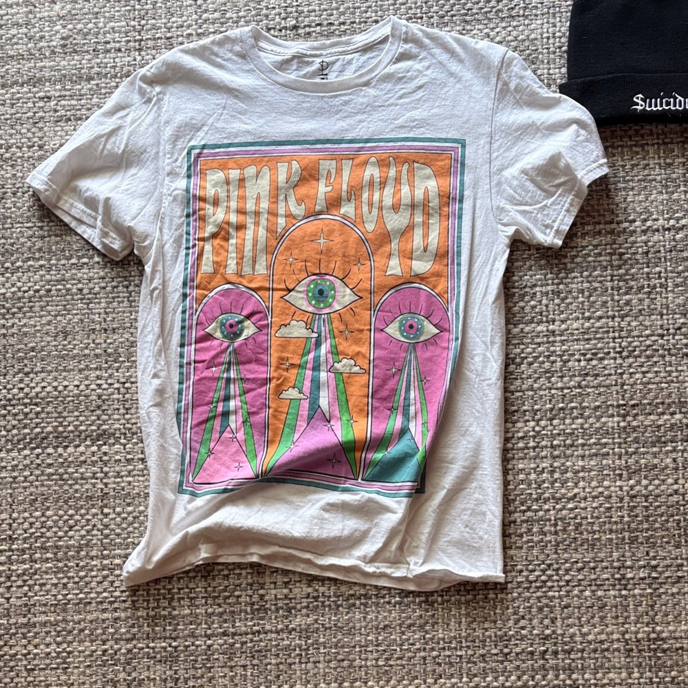 Pink Floyd White Cotton Tee